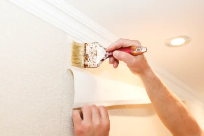 Pose de papier peint à Puyravault — revêtements muraux et toiles de verre